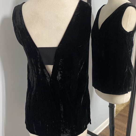 FRENCH CONNECTION BLACK VELVET LAYERING OVERSIZED PIECE NEW YEARS EVE PARTY TOP - Picture 7 of 12